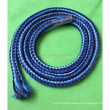 blue and black color 14mm PE 16 strands braided rope, hollow braided rope